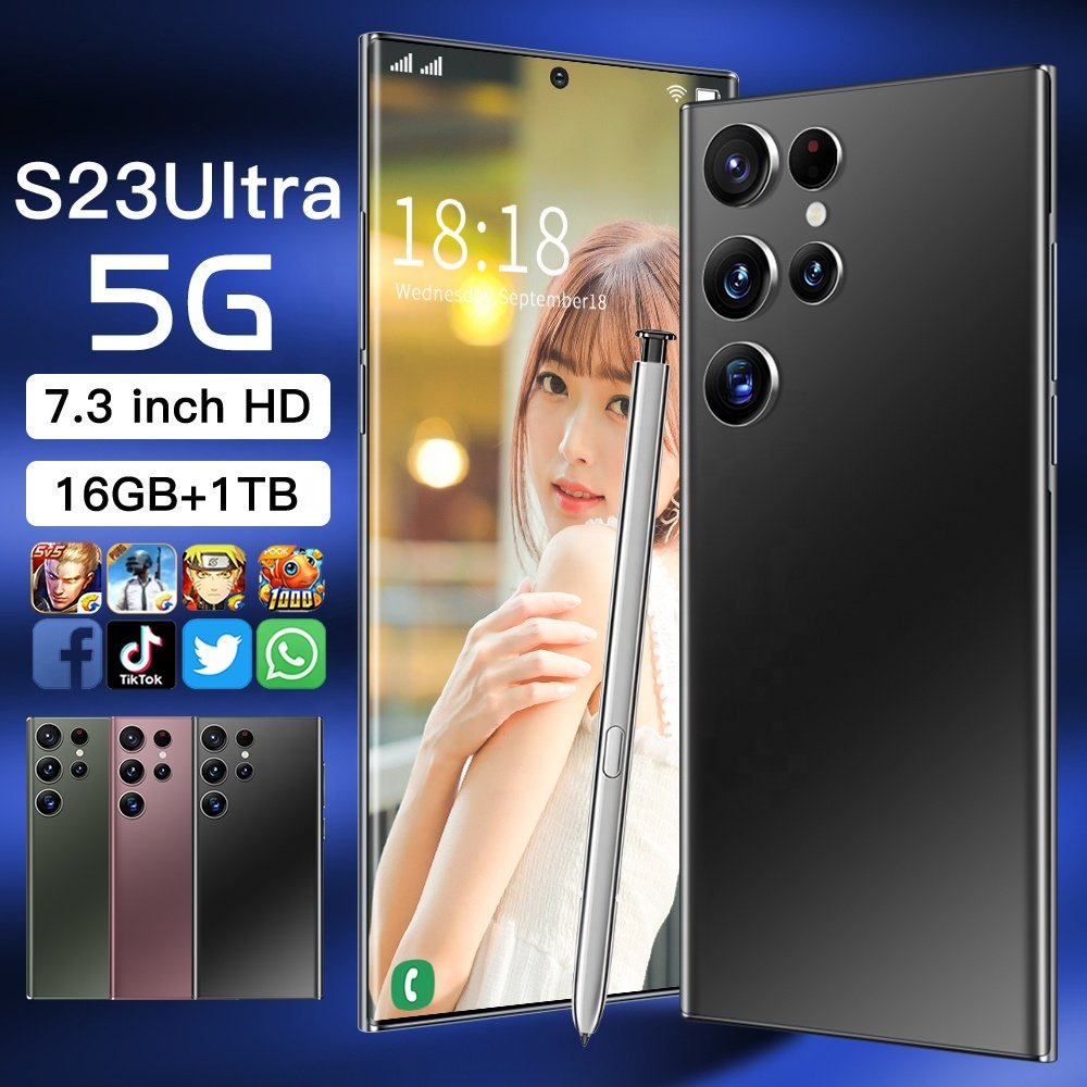 2023 NEW Original S23 Ultra smartphone 5g 6.7 Inch 12Gb + 512Gb S23 Smartphone Android 13.0 phones mobile S23 Ultra Telefonos